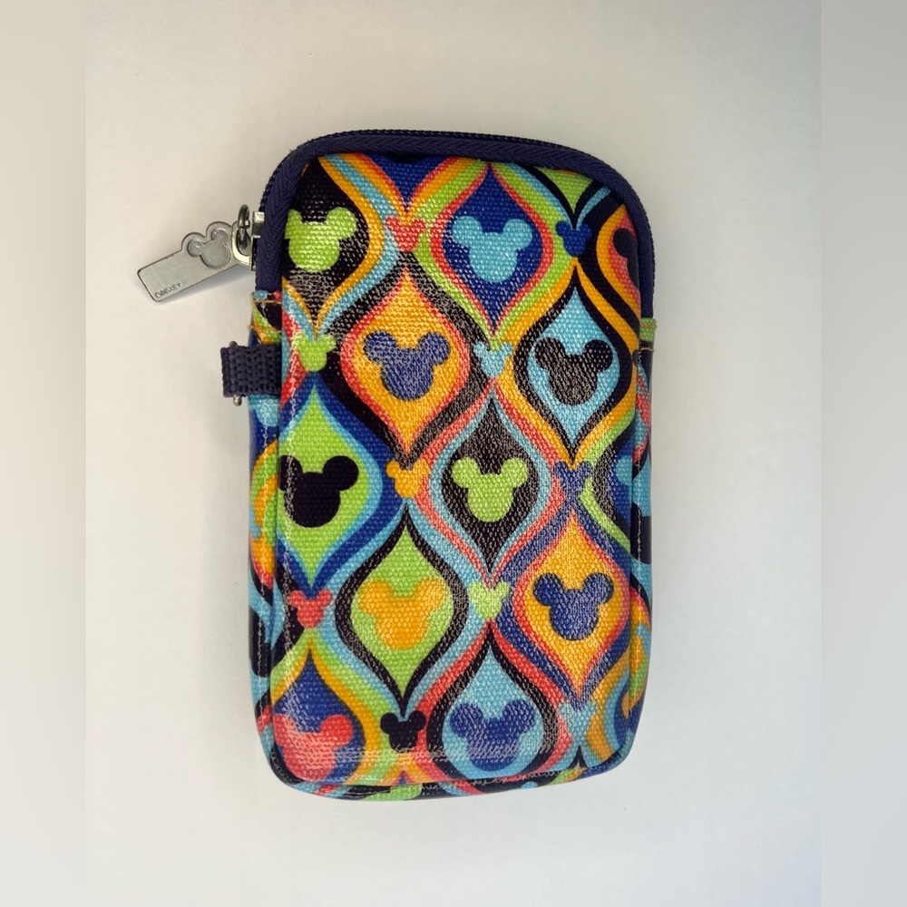 Genuine Disney D-Tech Small 6" x 3" (inch) Multi Color Zipper Pouch